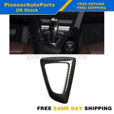 Fit BMW F20 F30 F22 F32 X3 X4 ABS Gear Shift Knob Panel Carbon Fiber Style Cover