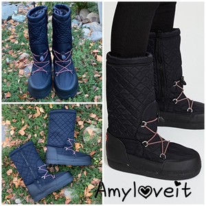 Hunter Original Tall Acolchado Botas De Nieve Talla 7 Nuevo | eBay