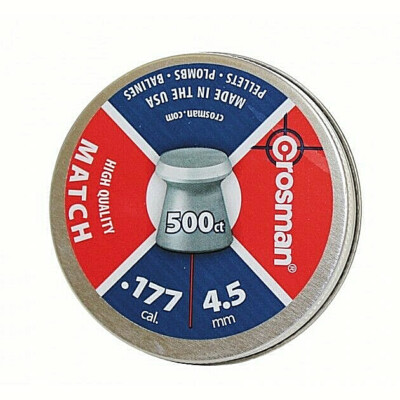 500 Stück Crosman High Quality Match Diabolo Kaliber 4,5 mm .177 Flachkopf 