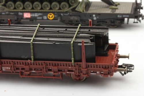 H0 Roco 820 AC Achs DB 486 1434-7 Panzer Schnellbrücke Biber Kratz/Mängel m.OVP2 - Picture 14 of 24