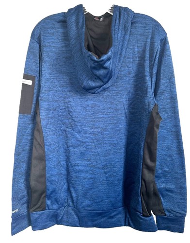 Spyder Men's Tech Fleece Hoodie Long Sleeve with Sleeve Pocket Size M Navy Blue - Picture 4 of 9