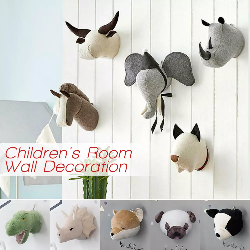 3D Felt Stuffed Animal Head Wall Hanging Children Kids Room Decor