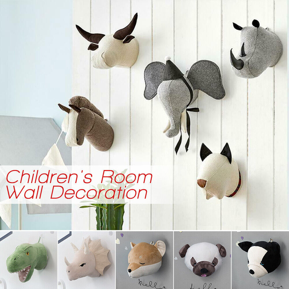 3D Felt Stuffed Animal Head Wall Hanging Children Room Decor Toy Birthday Gift | eBay 3D Felt Stuffed Animal Head Wall Hanging Children Room Decor Toy Birthday Gift | eBay