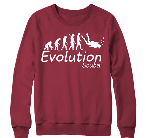 Evolution Scuba Sweatshirt Diving Retro Novelty Funny sports inspired underwater - Picture 5 of 16