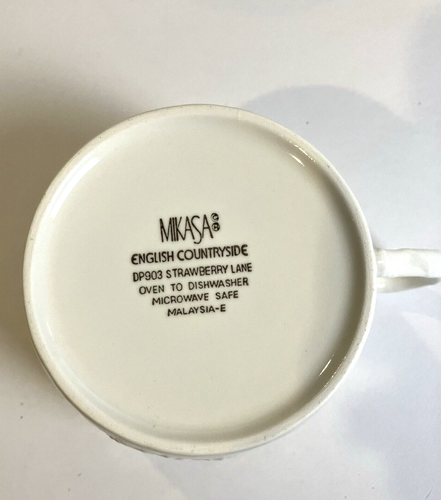 Mikasa Set of 8 English Countryside Strawberry Lane Tea/Coffee Cups DP903 Mint - Picture 4 of 12