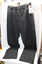 Hanes Stretch Black Pull-On High-Rise Straight Scrub Pants Poly/Spand M NWT