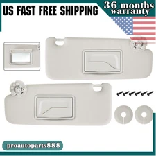 Pair Sun Visor With Mirror For Chevy CRUZE 2011-2016 Left+Right Gray Titanium