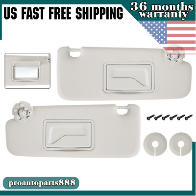 Sun Visor For Chevy CRUZE 2011-2016 Pair Set Left+Right Gray Titanium 2MPLASTIC
