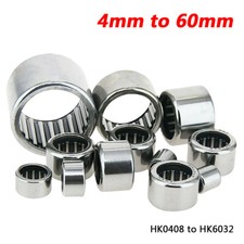 Bore 4mm to 60mm Drawn Cup Needle Roller Bearings HK Series No.HK0408 to HK6032