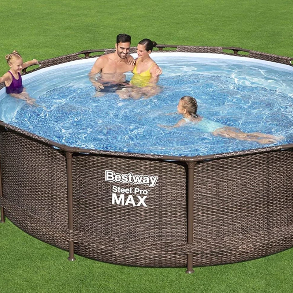Bestway 56709 Steel Pro Max Pool Frame Pool Set Rattanoptik Framepool 366x100 cm - Bild 4 von 4