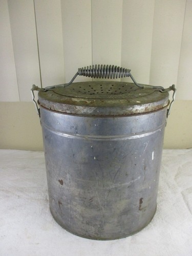 RARE Antique DUNCK Fishing Bait Bucket Minnow Saver Tank Milwaukee 1920's RARE