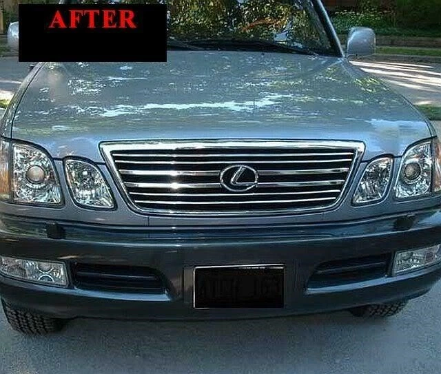 1998 - 2005 年 LEXUS LX470 铬饰边适用于烤架 98 99 00 01 02 03 04 05 WRNTY — 第 4/4 张图片