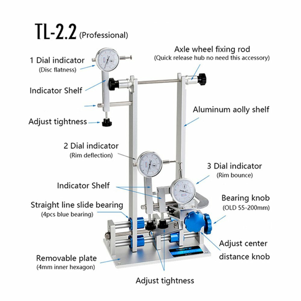 1*Bike Rim Adjustment Platform MTB Rim Correct Table Wheel Truing