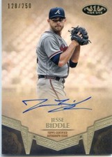2019 TOPPS TIER ONE 1 AUTO JESSE BIDDLE BRAVES #/250 AUTOGRAPH 
