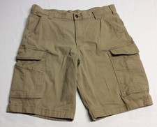Carhartt Relaxed Fit Tan Cargo Shorts Size 36 Stretch Cotton Spot On Seat