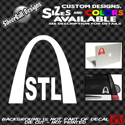 STL St. Louis Custom Vinyl decal Car truck window laptop Symbol JDM Gateway Arch