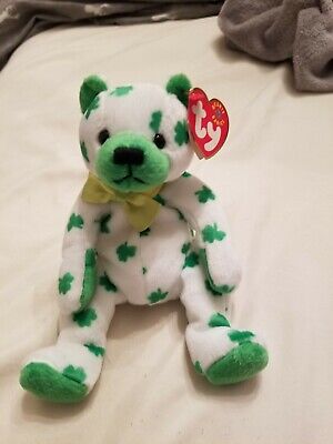 NWT TY Beanie Babies 'CLOVER' St. Patrick's Day Irish Bear Green Shamrock 8421045037 | eBay