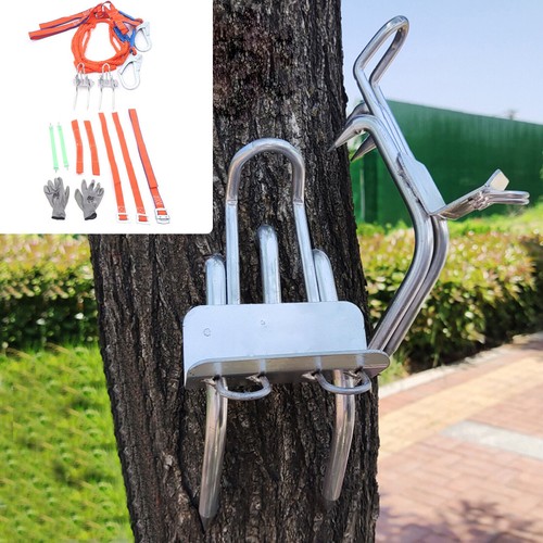 Equipo de escalada de árbol de pedal grueso gancho antiapagado escaladores de acero antideslizantes - Imagen 2 de 17