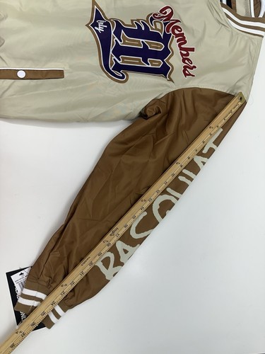 Members Only X Jean-Michel Basquiat Size Large VarsityBomber Jacket Snap Up NWTs - Picture 11 of 13
