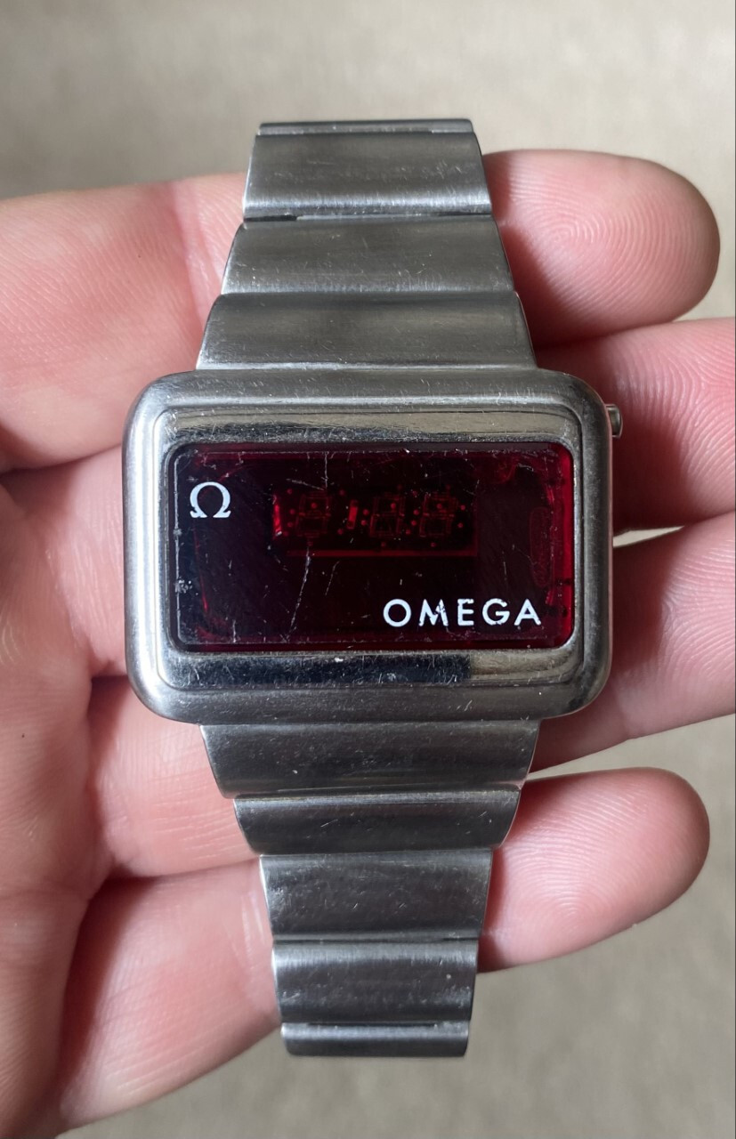 Stainless Steel OMEGA Constellation 1602 DOT MATRIX watch vintage LED ...