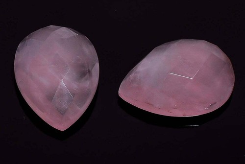 Calibrated Rose Quartz Pear Rose Cut 10x14mm To 20x25mm Natural Gemstone