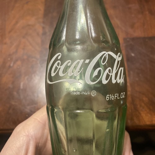 Bottiglia pop vintage Coca-Cola 6 1/2 oz vetro goffrato - LA - Foto 3 di 5