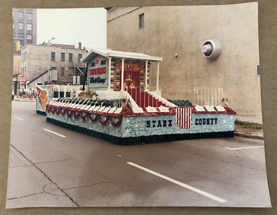 #6 Vintage 1970's COLOR PHOTO Canton Oh HOF PARADE FLOAT Bulldogs World Champs