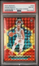 2023-24 Mosaic AMARI BAILEY Rookie Red Yellow Fusion Choice /75 #231 PSA