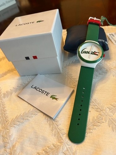 Lacoste Goa Resin, Stainless Steel & Green Silicone-Strap Watch