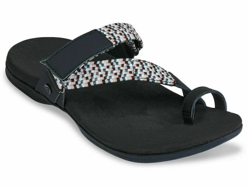 Sandalias negras Spenco Island Slide para mujer 9,5 puntera anillo lazo zapato cómodo sin cordones Foto 3 de 4