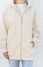 Brandy Melville 1984 Christy Zip Oversized Heavyweight Fleece Boyfriend Hoodie