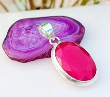 Semiprecious Gemstone Pendant Handmade 925 Sterling Silver Pendant Jewelry