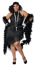 1920's Jazz Fabulous Fashion Flapper Dress Plus Size Costume