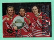 (1) MANON RHEAUME  1994-95 CC # W21 WOMAN TEAM CANADA ROOKIE CHECKLIST   (I8557)