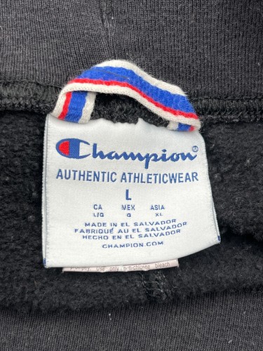 Vintage Champion Call Out Logo Sweatpants SIZE LARGE Black BARGAIN - READ - Picture 3 of 15