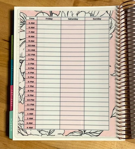 Schedule / Daily / Hourly Dashboard for use with the Erin Condren Life Planner~ - Picture 2 of 3