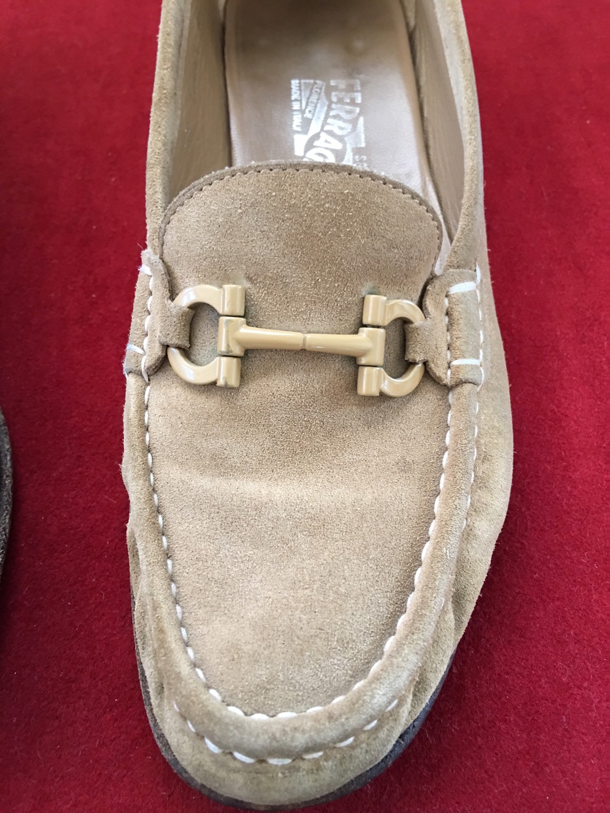 Bit informal para mujer de Ferragamo Ferragamo Ferragamo Mocasines De Cuero Gamuza Beige 8 1 2 B d83e20 Bit informal para mujer de Ferragamo Ferragamo Ferragamo Mocasines De Cuero Gamuza Beige 8 1 2 B d83e20