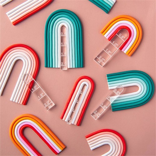 5 Pcs Pottery Measuring Tool Acrylic Ruler Ceramics Ruler Gauges for Modeling - Picture 5 of 8