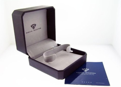 1.0CTW REAL DIAMOND CLEAR JELLY AQUA MASTER WATCH W#13 NEW & BOXED - Picture 6 of 6