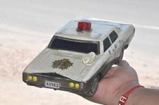 Vintage Battery A 5763 Litho Police Car Tin Toy, Japan