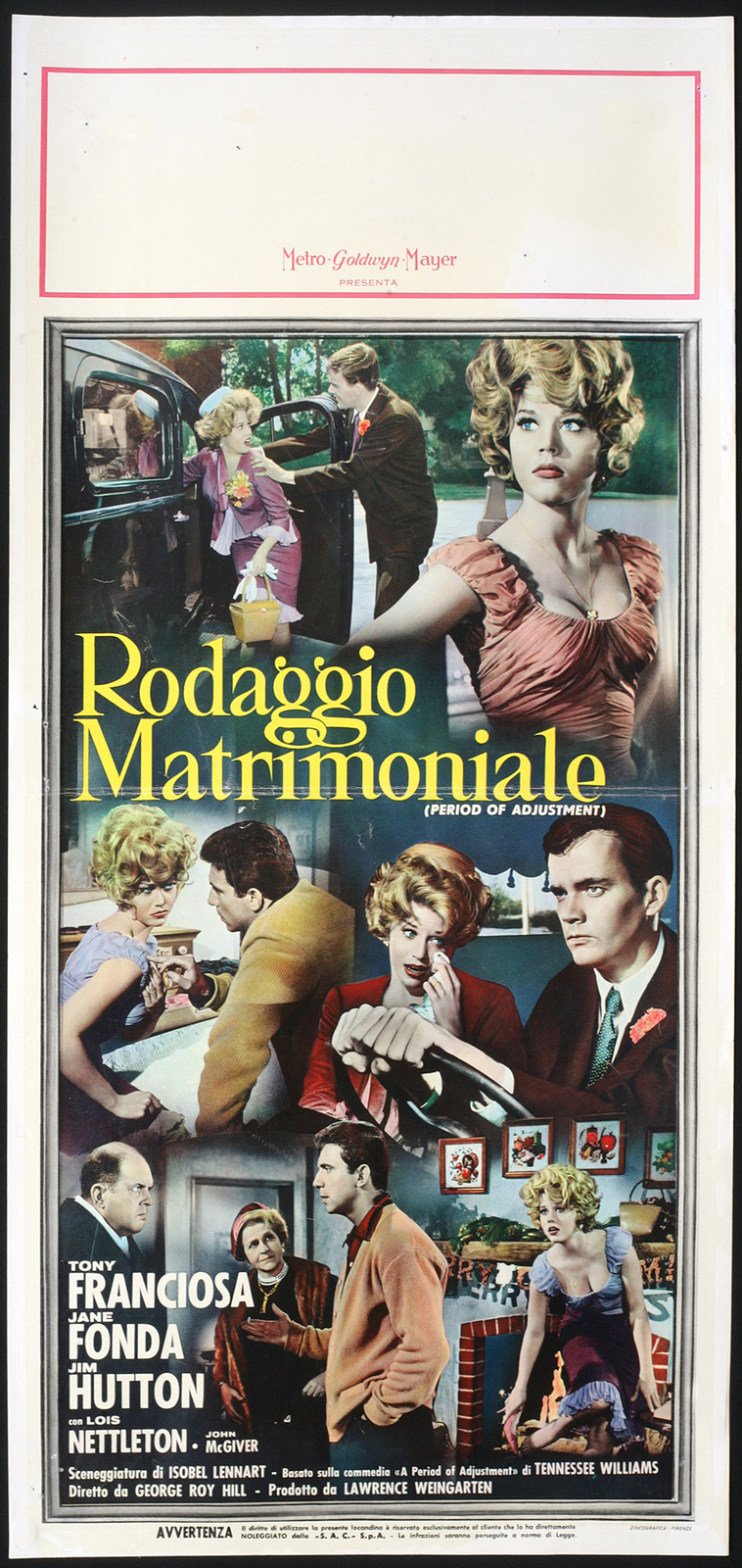 Locandina originale film Rodaggio matrimoniale (1962) - Regia di George Roy Hill