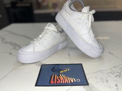 Nike Women's Court Legacy Lift Shoes Triple White DM7590-101 Uk Size Eur 