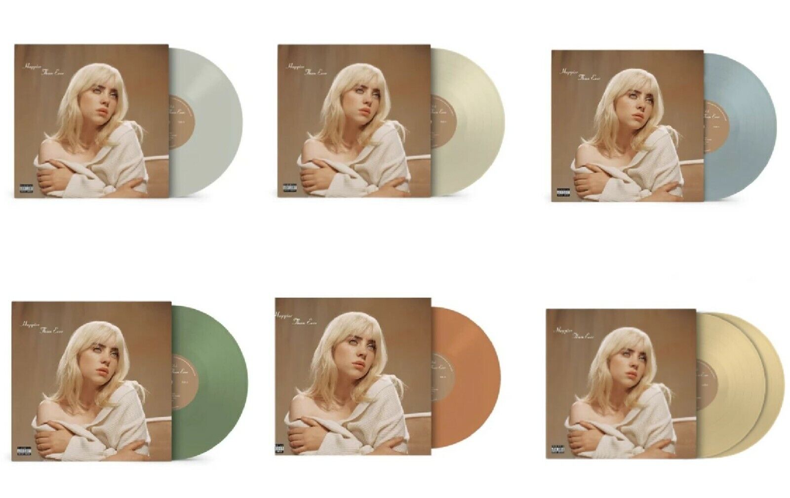 Billie Eilish - Happier Than Ever Exclusive Limited Edition Colored Vinyl  LP Set