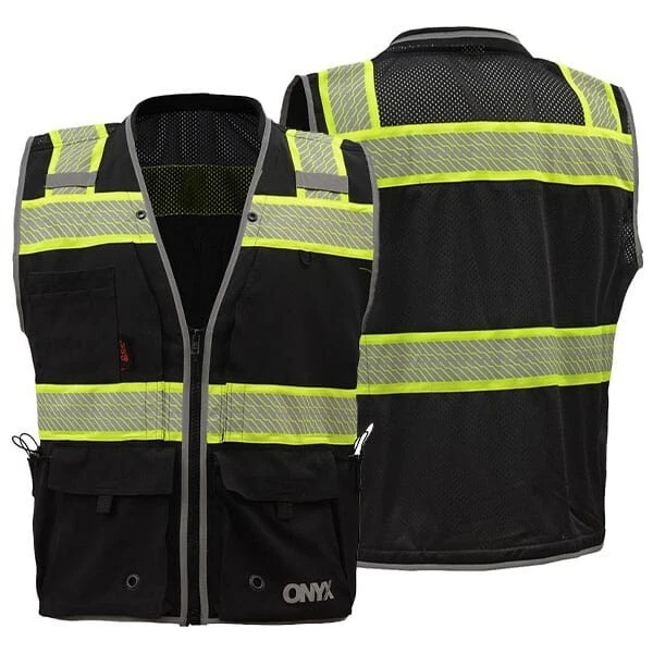 (QTY 2) GSS Safety 1513-2XL High Visibility Vest: 2X-Large Zipper 7 Pocket - product detail image 1