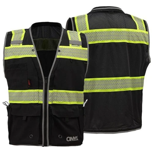 GSS Safety 1513-2XL High Visibility Vest: 2XL -- Zipper 7 Pocket - product listing photo