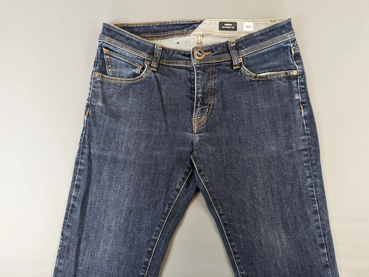Volcom Genuine Brand Jeans Mens Size 30 Vorta Slim Straight Leg Blue Denim