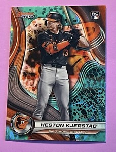 2024 Bowman’s Best Heston Kjerstad Aqua Lava Refractor 158/199 Orioles #12