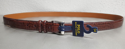 Ralph Lauren brown crocodile embossed leather Belt Sz M fits 35 Lauren Ralph Lauren Women main image 4