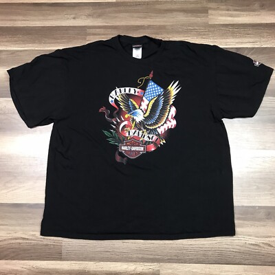 Harley Davidson 2020 Tacoma Washington Black Eagle USA Shirt Sz 2XL Destination
