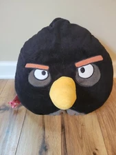 Angry Birds Rovio 12" Plush Black Bomb Bird Beanbag Stuffed Toy Pillow